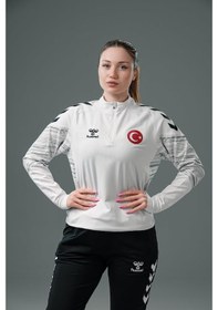 Resim Hummel Milli Takım Line Antrenman Eşofman Üstü Beyaz 