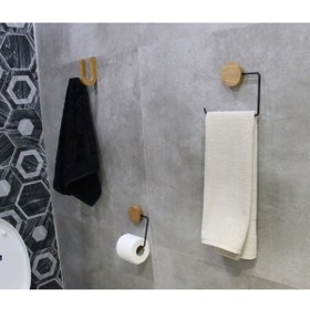Resim Bautige Dekoratif Doğal Ahşap Banyo Seti 