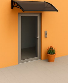 Resim Genel Markalar COSMOS Kapı Pencere Üstü Pratik Sundurma 105x120 - Siyah 