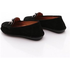Resim Dgn E224 Kadin Loafer Ayakkabi Siyah Süet 