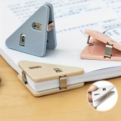 Resim Renkli Üçgen Plastik Kitap Klipsleri - Ofis ve Çalışma Kullanımı İçin Dayanıklı, Kaymaz ve Güvenli, Belgeleri ve Kağıtları Düzenlemek İçin İdeal, Ofis Düzenleme | Modern Kitap Tutucu | Dayanıklı Plastik Klips, Kitap Klipsleri 