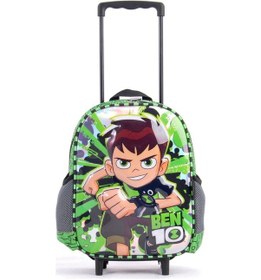 Resim Hakan Çanta Ben 10 Kabartmalı Işıklı ve Çekçekli Anaokul 