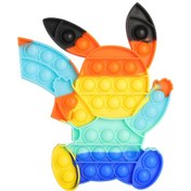 Resim Gajeena Kahverengi Turuncu Pikachu Şekilli Yemek Kalitesi Silikon Pop It Fidget Oyuncak - Çocukların Kavrama Ve Mantık Becerilerini Geliştirir Kırmızı - Sarı 