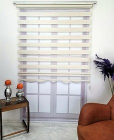 Resim BBB Bambu Stor Zebra Perde 2 renk seçeneği 170x260 Krem 