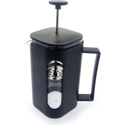 Resim French Press Kahve Demleme Ekipmanı, 350 Ml, Siyah, Cam Dayanıklı Cam, Paslanmaz Çelik Filtreli, Siyah Renkli Kahve ve Bitki Çayı Demliği 