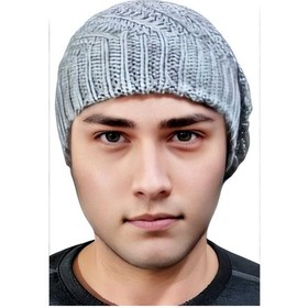 Resim Uniquetrenders Erkek Örgü Triko Kışlık Bere Gri 