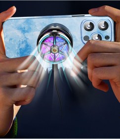 Resim MATECHNO Mıknatıslı Cep Telefon Sessiz Soğutma Fanı Radyatör Soğutucu İos Android Pubg Gaming Soğutucu 