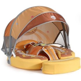 Resim Mambobaby Yüzme Simidi - Çikolatalı Donut, Emniyetli, Gölgelikli Ve Ayak Destekli Diğer 