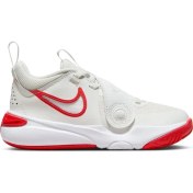Resim Nike Çocuk Beyaz - Kırmızı Yürüyüş Ayakkabısı DV8994-102-TEAM Hustle D 11 (Ps) Beden: 31 