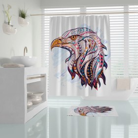 Resim Zethome Tropik Eagle Banyo Duş Perdesi Tek Kanat 1X180X200 