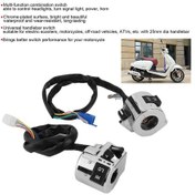 Resim Motosiklet Gidon Anahtarı Kontrol Düğmesi Dönüş Sinyali Far Kornası 25mm Evrensel 