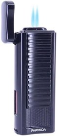 Resim Parmida Hexagon Siyah Çift Torch Puro Çakmağı 