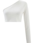 Resim THEEDİT Beyaz Crop Top 