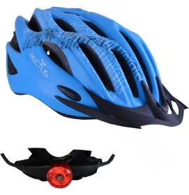 Resim Monero Bisiklet Kaskı Yetişkin Vizörlü - Ledli-Fileli [mavi] R-26 [56 - 58 cm / M] Rectus 