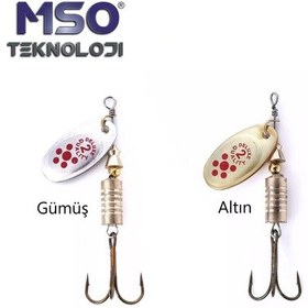 Resim MSO VIP Kalite Paslanmaz Çelik 6.7 CM 7.4 Gr Döner Kaşık Olta Mepps 