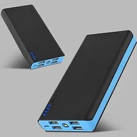 Resim KIMISS 20000mAh Büyük Kapasiteli Güç Bankası Kılıfı DIY Kiti, 4 USB Çıkışlı, Hızlı Şarj, LED Güç Ekranı, Tam Koruma - Mavi (BLUE) 