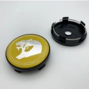 Resim Chuangyinshop 60 Yellow Black Cap 4pcs Hsv 60mm Jant Kapak Seti Holden Commodore V2-vy Vz Ve Vf Gts 