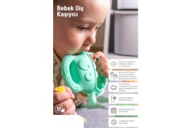 Resim Ulugo Açık Yeşil Bebek Silikon Diş Kaşıyıcı 