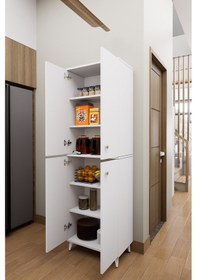 Resim Mirobi Axis Çok Amaçlı Mutfak Dolabı Kiler Dolabı Erzak Dolab... Beyaz 