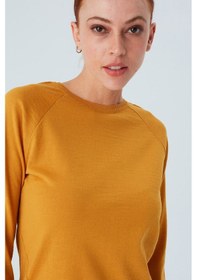 Resim Peraluna Vanessa Pullover Merino Yünlü Yanları Yırtmaçlı Ince Kadın Triko Kazak Sarı-sarı Sarı 