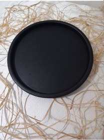 Resim Yuvarlak Tabak Siyah 