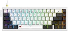 Resim Havit Gamenote KB900L RGB Aydınlatmalı Manyetik Switch Mekanik Oyuncu Klavyesi - 67 Tuş - Hot Swappable - Beyaz 