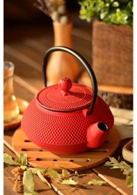 Resim Linden - Sümbül 750 Ml Kirmizi Döküm Demlik 