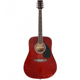 Resim Almira F650N-WR Akustik Gitar (Şarap Kırmızısı) | Kesik Kasa (Cutaway) Çelik Telli 