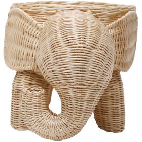 Resim Fil Rattan Oyuncak Sepeti 