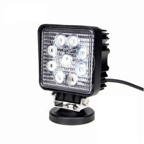Resim Genel Markalar Niken 12 Volt Projektör Çalışma Lambası 9 Led Kare Kalın Tip 