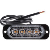 Resim Yunboo 4led Sarı Flaş Acil Uyarı Lambası - Araba, Motosiklet, Kamyon İçin Dayanıklı Aluminyum Ipx-4 Sulama Tepkili 12w 