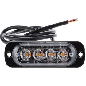 Resim Yunboo 4led Sarı Flaş Acil Uyarı Lambası - Araba, Motosiklet, Kamyon İçin Dayanıklı Aluminyum Ipx-4 Sulama Tepkili 12w 
