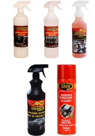 Resim Smx 5'li Oto Bakım Seti(tampon+lastik+genel+torpido+cila+motor) 