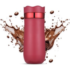 Resim Xiyyadms Paslanmaz Çelik Seyahat Fincanı - 320ml Sızdırmaz Fransız Presi İle Kahve Ve Çay Keyfi 111 Karakter Siyah 