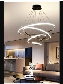 Resim Dörtlü Halka Model Sarkıt Modern Beyaz Işık Ultra Power Avizeo 