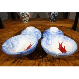 Resim Tasarım Laleli 4lü Kase Seti 