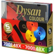 Resim Dysan CD-R 700MB 48X Slim Renkli Kutu 5'li Paket 