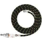 Resim Dianziye 1.8m Nilon Örgülü Sprey Fırça Hortumu 1/8" Bağlantı + T-912 Yağ-su Ayırıcısı - Sprey Fırçası Filtresi Seti 