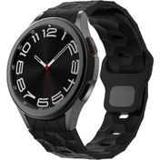 Resim Talazan Galaxy Uyumlu Watch 6 44mm Krd-116 20mm Futbol Desenli Spor Tasarımlı Silikon Kordo 