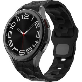 Resim Talazan Galaxy Uyumlu Watch 6 44mm Krd-116 20mm Futbol Desenli Spor Tasarımlı Silikon Kordo 