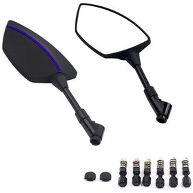 Resim Premium Universal Motosiklet Aynası Mavi 