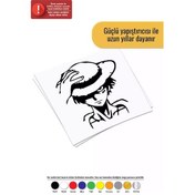 Resim One Piece Monkey - Araç, Oto, Laptop, Duvar Uyumlu Sticker 10 11 Cm 