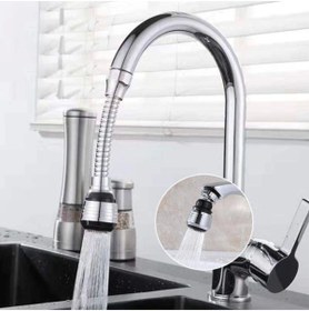 Resim LarinHome Turbo Flex Spiral Musluk Başlığı 2 Aşamalı Plastik Esnek Musluk Başlığı 