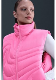 Resim Nike Therma Fit Sportswear Swoosh Series Oversized Down West Oversize Kaz Tüyü Kadın Yelek Pembe 