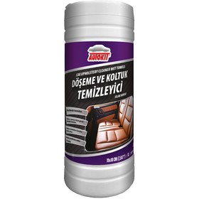Resim Autokit Döşeme Ve Koltuk Temizleyici Islak Havlu Plastik Kutu 50'li 