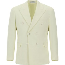 Resim Kiğılı 7 Drop Slim Fit Dar Kesim Desenli Gofre Kruvaze Ceket 