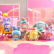 Resim Sanrio Tavşan Gizem Kutusu - Çeşitli Renkli Peluş Oyuncaklar ve 6 Benzersiz Tasarım ile Araba Süsleri, Masa, Raf veya Hediye Verme için Mükemmel, Sevimli Oyuncaklar, Masa Süsleri, Canlı Tasarım, Yumuşak Dokulu 