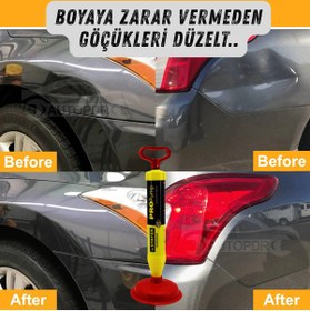Resim sebura Oto Araç Göçük Düzeltme Kaporta Vakumlama Göçük Çekme Aparatı Boyasız Göçük Çektirme Vantuzu 