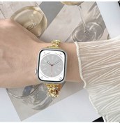 Resim Sones iOS Uyumlu Watch 38mm Metal Elmas Ayı Zincir Saat Kordonu 