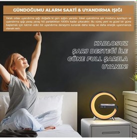 Resim Valx Rgb Çalar Saatli Gece Lambası Fonksiyonlu Bt Destekli G-500b 